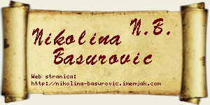 Nikolina Basurović vizit kartica
